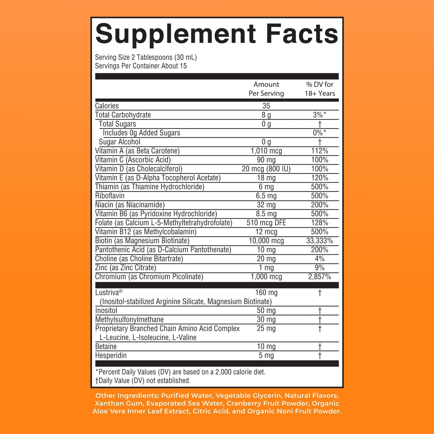 MARYRUTH'S Liquid Multivitamin + Hair Growth | Clinically Tested in Women for Thicker Hair & Facial Wrinkles | Biotin 10000mcg | Lustriva Hair Growth Supplements | Skin Care | Ages 18+ | 15.22 Fl Oz