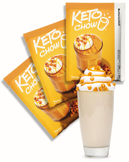 Keto Chow Chocolate Peanut Butter Meal Replacement Shake Powder, 3 Meals