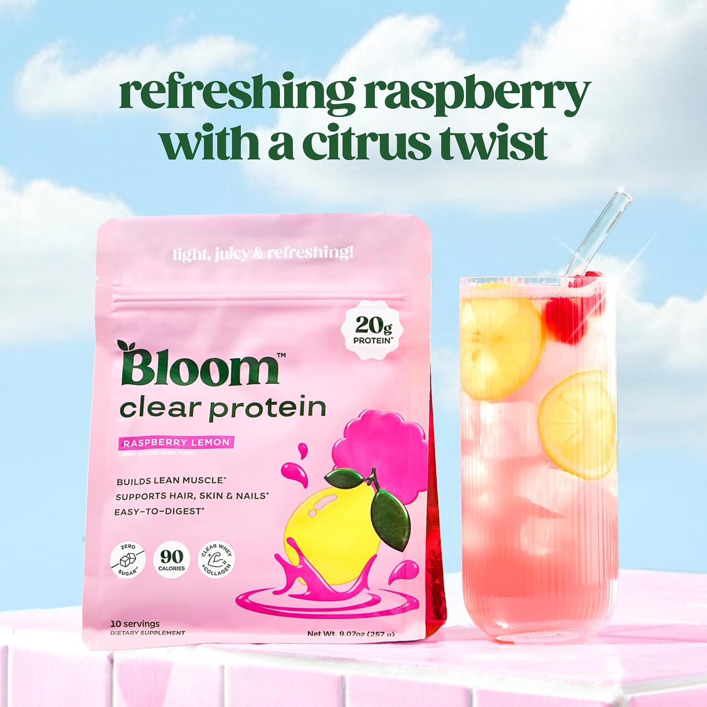 Bloom Clear Protein Raspberry Lemon and Strawberry Watermelon Bundle