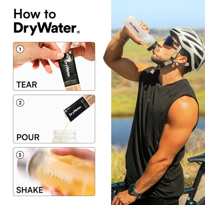 DryWater Electrolytes + Vitamins Hydration Packets, Mixed Berry 12 Pack