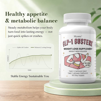 Female Metabolism Support Supplement – Natural Energy Booster & Appetite Control Pills with Berberine HCL, Green Tea EGCG– Digestive Comfort, Belly Slimming & Full Body Wellness – Made in USA