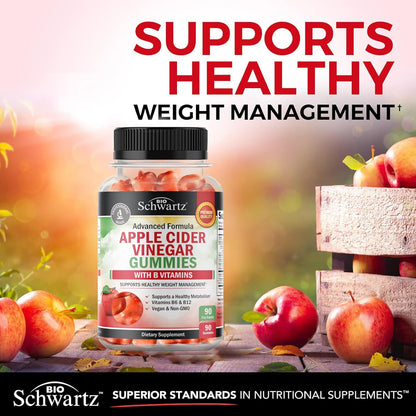 Apple Cider Vinegar Gummies for Weight Loss - ACV Gummies with The Mother