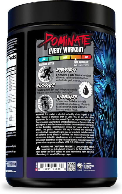 PROSUPPS Hyde Nightmare Intense Energy Pre-Workout, Black N' Berry, and Creatine 300 Bundle