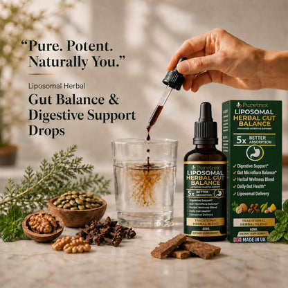 Liposomal Herbal Liquid Drops 2 fl oz., Black Walnut Wormwood Clove Oregano Pumpkin Seed Papaya PAU D’Arco, Plant Based Daily Supplement, Clean Formula