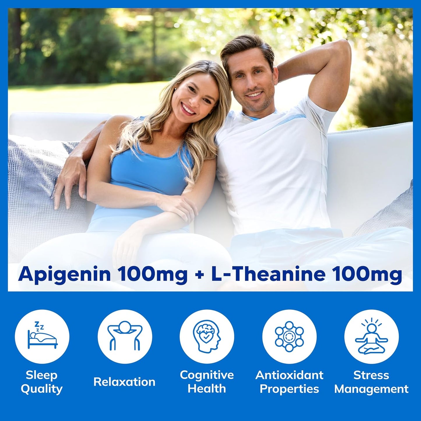 aSquared Nutrition Apigenin 100mg with L-Theanine 100mg Gummies - Apigenin Supplement for Sleep - Natural Extract Gummy Alternative to Capsules, Pills, Powder & Tea - 2 Per Serving