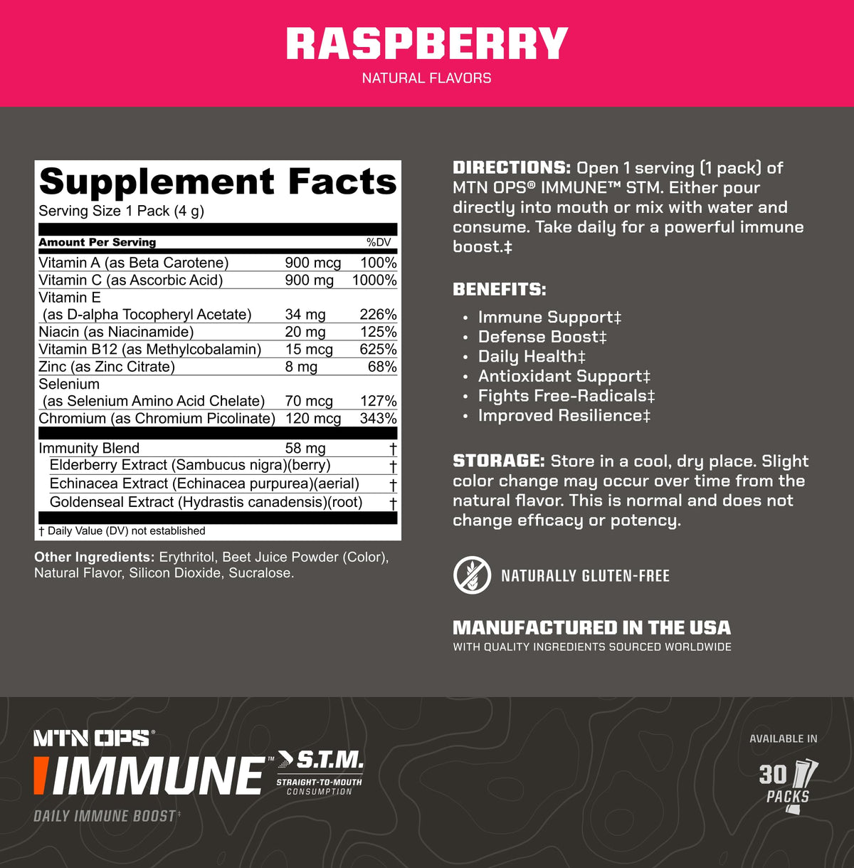 MTN OPS Immune STM On-the-Go Immune Support, Citrus