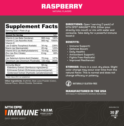 MTN OPS Immune STM On-the-Go Immune Support, Citrus