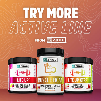 Zhou Nitric Oxide with L Arginine, Citrulline Malate, AAKG and Beet Root | Powerful N.O.