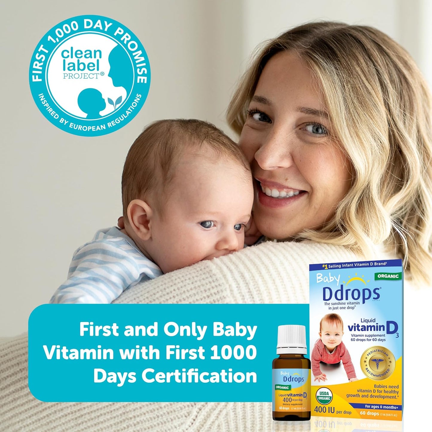 Ddrops Baby 400 IU, Vitamin D, 60 Drops 1.7mL (0.06 Fl. Oz (Pack of 1))