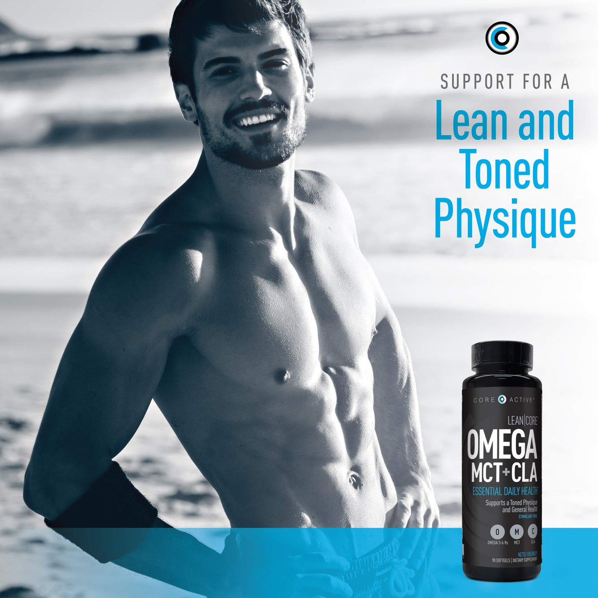 Lean CORE Omega MCT + CLA - Stimulant Free Health Formula, Lean Muscle & Toned