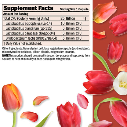 Andrew Lessman ProCaps Probiotic 25 Billion CFU 60 Capsules for Women & Men | Shelf-stable 25 Billion CFU. Four probiotic strains. No refrigeration required. Supports digestive & immune health.