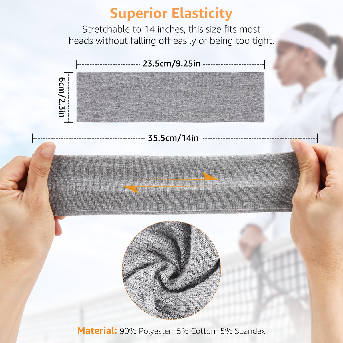 Headbands for Women Non Slip - 7PCS Fashion Sports Hair Bands for Women's Hair