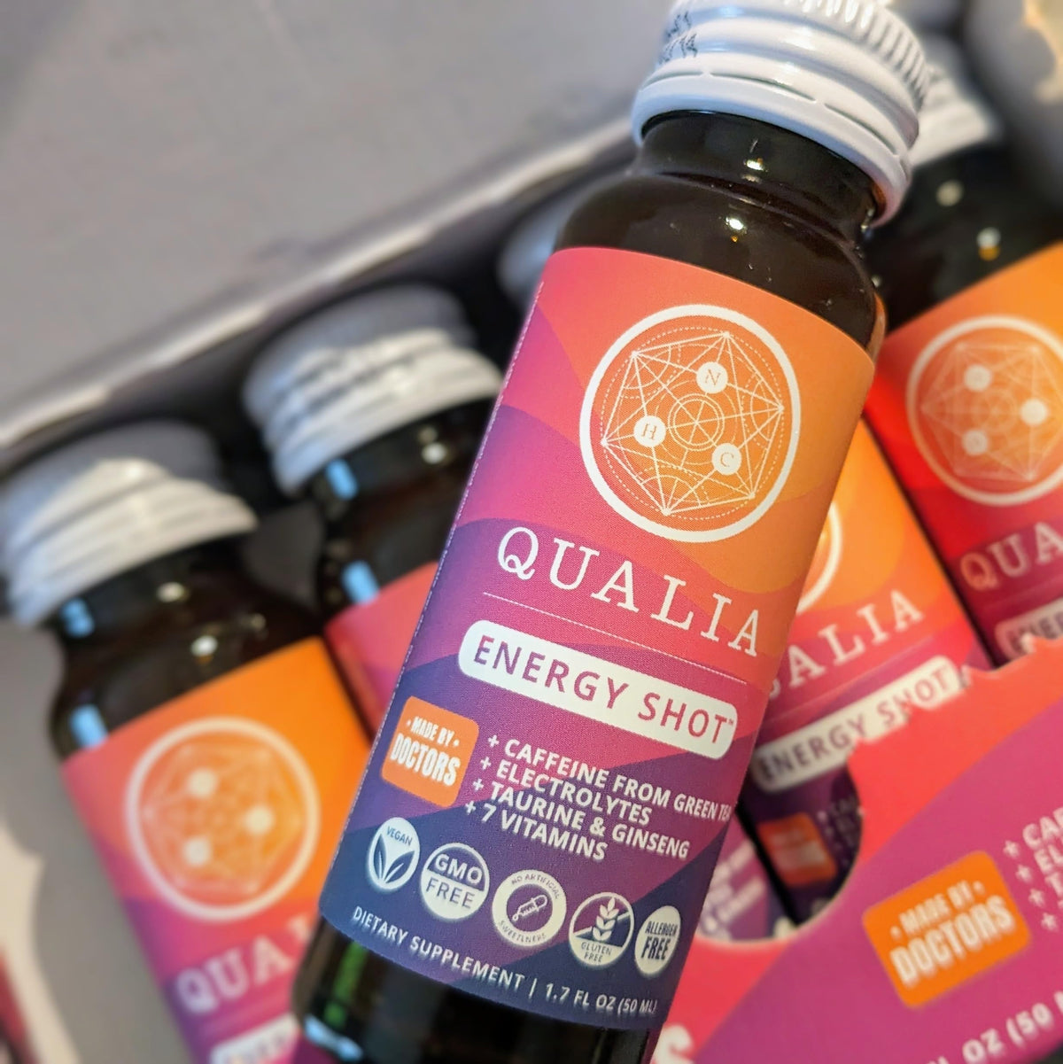 Qualia Energy Shot: Naturopathic Doctor-Formulated with Ginseng, Lutein, Taurine, B