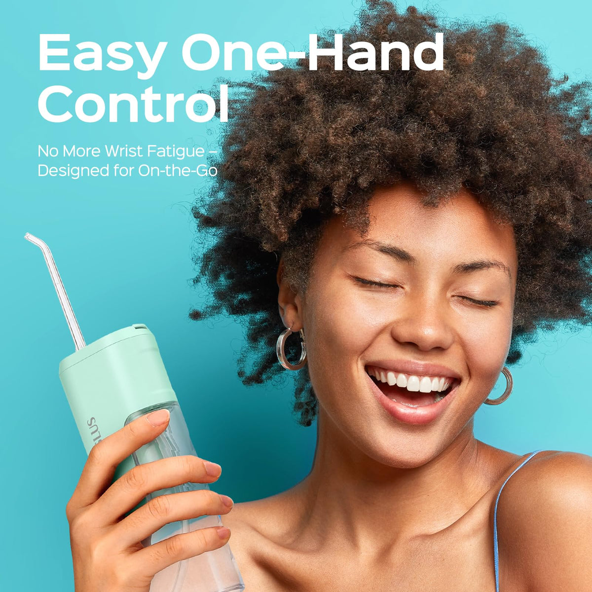 COSLUS T40 Mini Water Flosser for Travel, Portable Compact Design, Balck