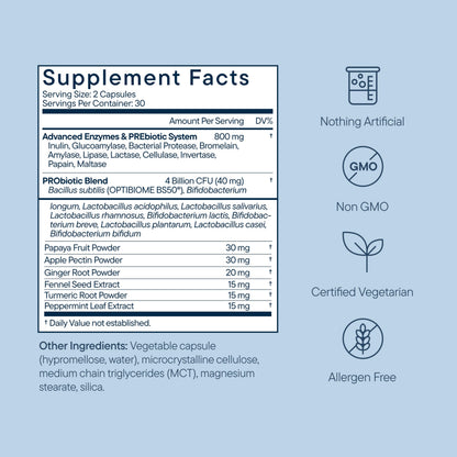 Zenwise Health Digestive Enzymes, Probiotics, for Gut Health Bloat - 180 CT | Multi Enzymes, Probiotics, Bromelain, Papaya, DE111 Probiotics Prebiotics, Gas and Bloating Relief, Vegetarian