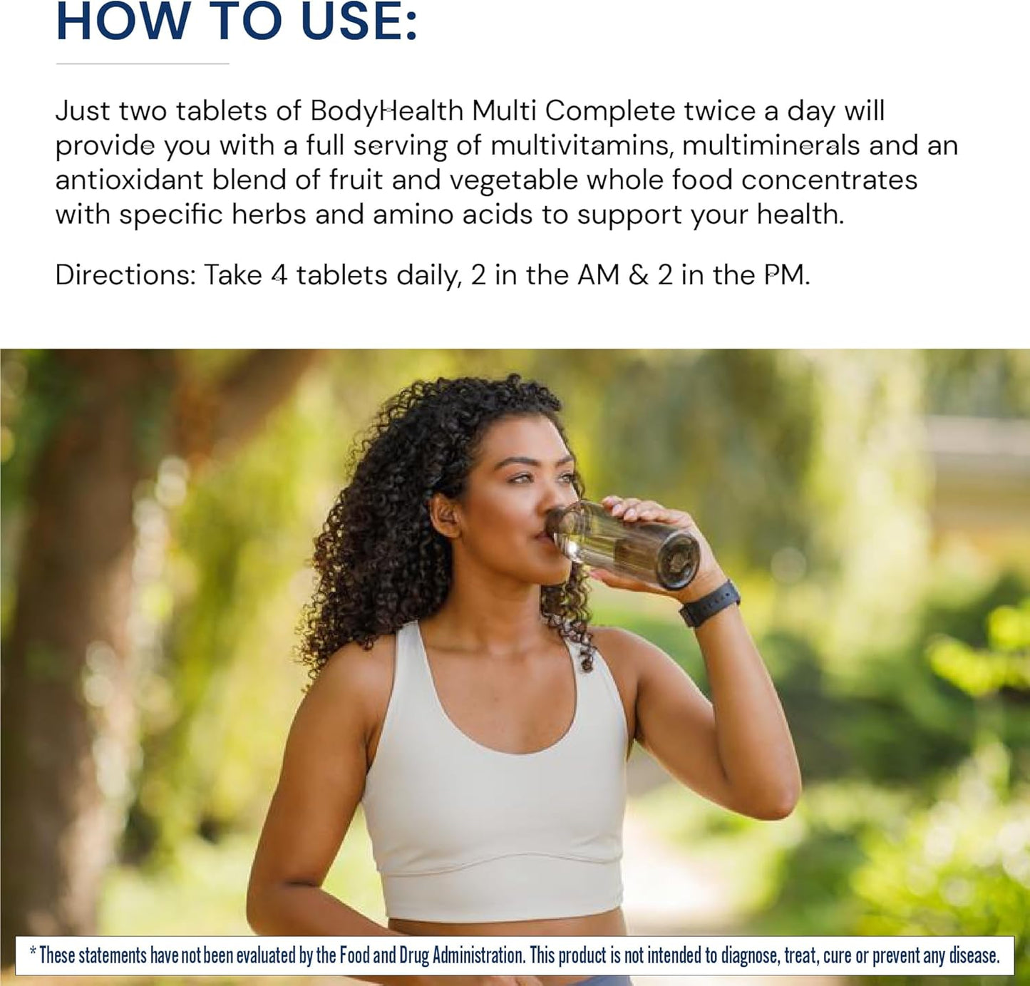 BodyHealth Multi Complete (120 Ct) Daily Multivitamin for Men and Women with Whole Foods, Minerals, Antioxidants, Organic Green Food Concentrates, and Liver Detox Extracts, Non GMO