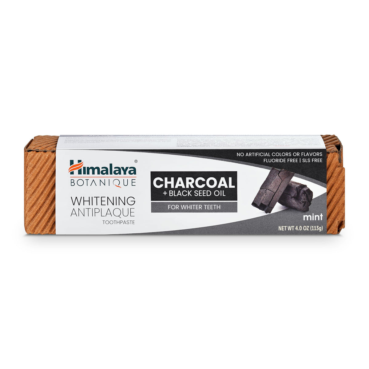 Himalaya Botanique Whitening Antiplaque Charcoal Toothpaste, 4 oz, 2 Pack
