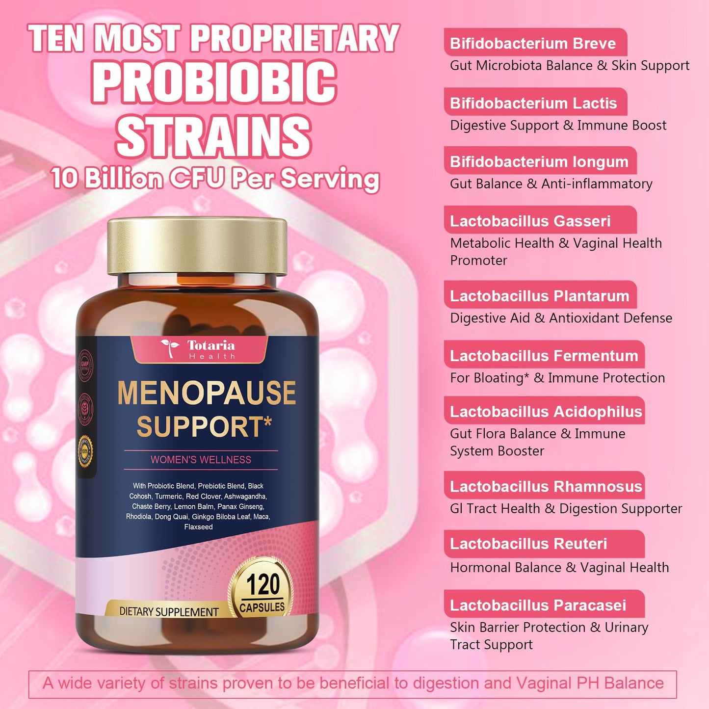 40-in-1 Menopause Supplements for Women, Multibenefit & Complete Black Cohosh for Hot Flashes, Night Sweats & Hormone Balance, w/ Probiotics, DIM, Vitex, Dong Quai, Red Clover and More, 120 Vegan Caps