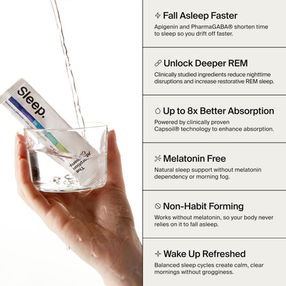 The Absorption Company Sleep Aid Powder - Calming Drink Mix Packets - 7PK