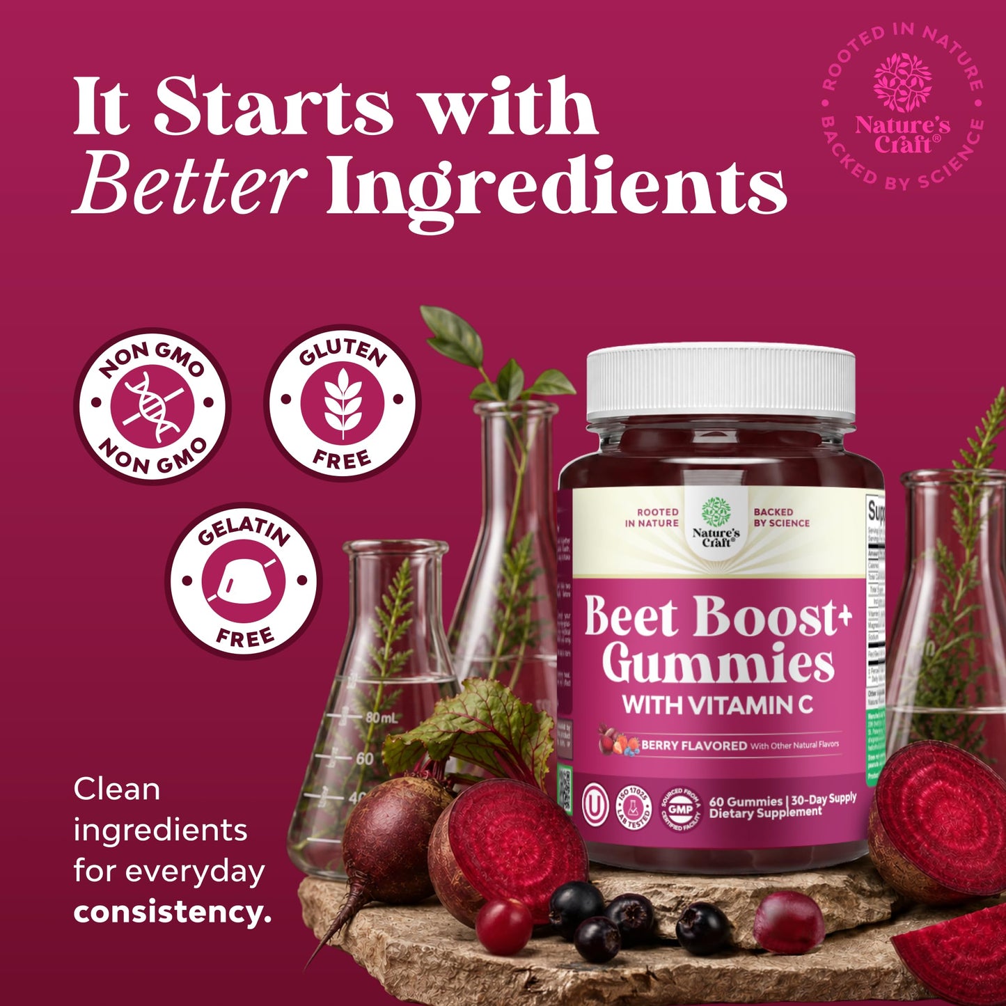 Flow Boosting Beet Root Gummies - Invigorating Beet Gummies for Adults Nitric Oxide Energy & Heart Health Support with Grapeseed Pomegranate & Vitamin B12 - Vegan Non-GMO & Gluten Free - 60 Count