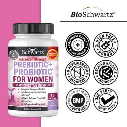 Prebiotics and Probiotics for Women - Gut, Vaginal & Immune Health Support