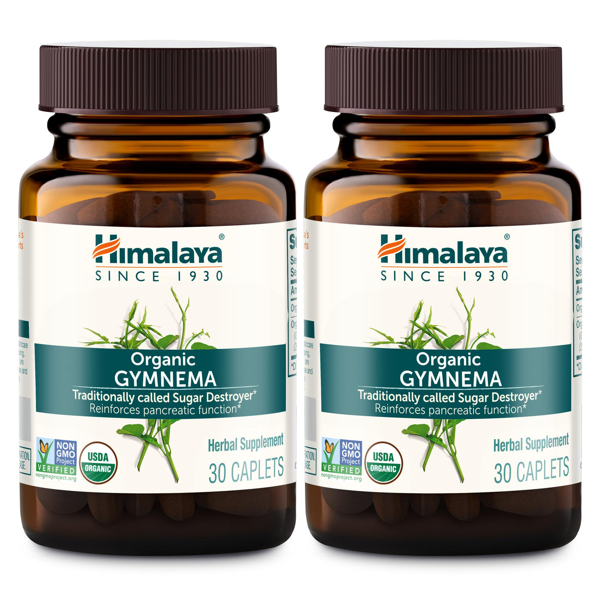 Himalaya USDA Organic Gymnema Sylvestre Supplement, 700mg, 60 Caplets