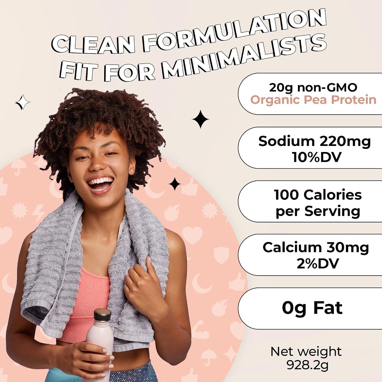 Future Kind Vegan Protein Powder, Vanilla, Pea Plant Protein for Lean Muscle with Iron & Fiber, Whey-Free, Sugar-Free, Soy-Free, Non-Dairy (34 Servings)
