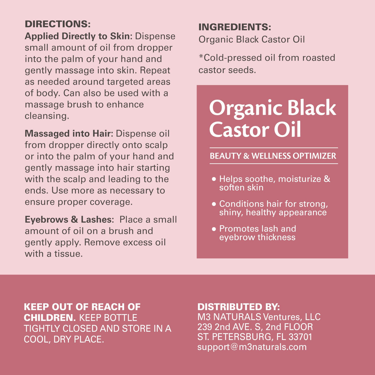 Organic Castor Oil Roll On - Extra Virgin, Unrefined & Hexane-free (3oz)