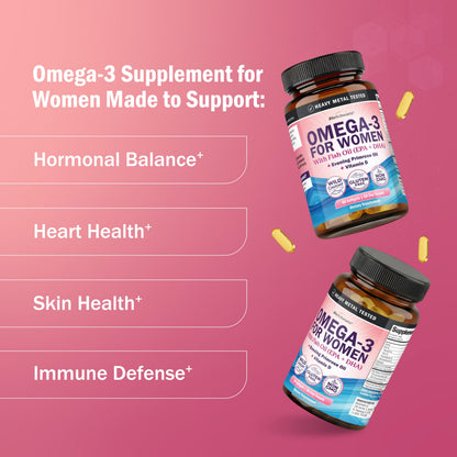 Triple Strength Omega 3 Fish Oil 3000mg for Women and Men, 90 Softgels