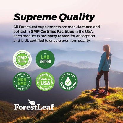 ForestLeaf Grass Fed Beef Liver Capsules, 3000mg Per Serving, Supports Immunity & Body Wellness, Cleansing, Digestion, Natural Iron, Vitamin A and B12, Freeze Dried Beef Liver Supplement, 180 Caps