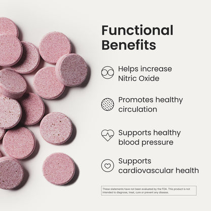 HumanN Neo40 Daily Heart & Blood Circulation Supplements to Boost Nitric Oxide - Supports Blood Pressure - from Maker of SuperBeets -Includes 30 Dissolvable Tablets - Tasty Fruity Flavor