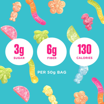 SmartSweets Sweet Fish, Low Sugar Gummy Candy (3g), Low Calorie (130), Gluten-Free -1.8oz (Pack of 12) Packaging may vary