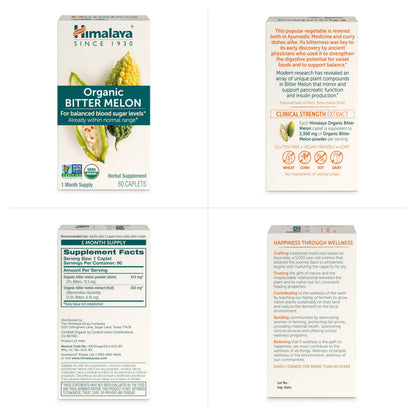 Himalaya USDA Organic Bitter Melon Capsules, 660 mg, 60 Caplets