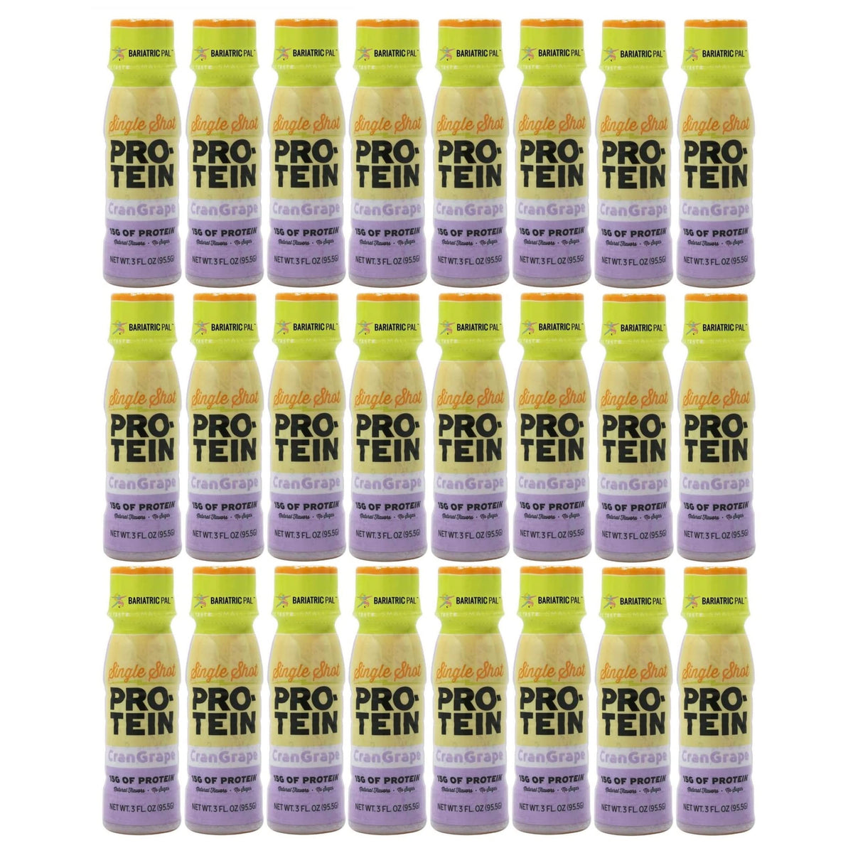 BariatricPal Ready-To-Drink 15g Whey Protein & Collagen Shots - Cran Grape (24 Bottles)