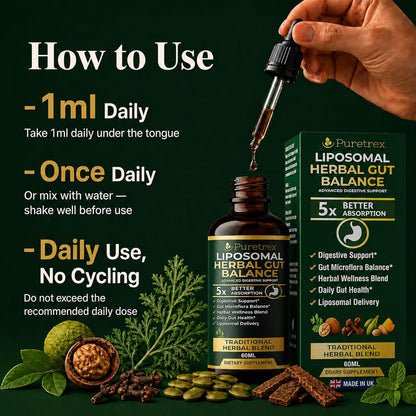 Liposomal Herbal Liquid Drops 2 fl oz., Black Walnut Wormwood Clove Oregano Pumpkin Seed Papaya PAU D’Arco, Plant Based Daily Supplement, Clean Formula