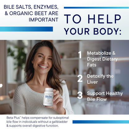 Biotics Research Beta-Plus™ Nutritional Ox Bile Salts Digestive Enzymes Supplement for Bile Production for No Gallbladder-Supports Overall Liver Function, Aids Fat Digestion, Supplies Betaine 90 Tabs