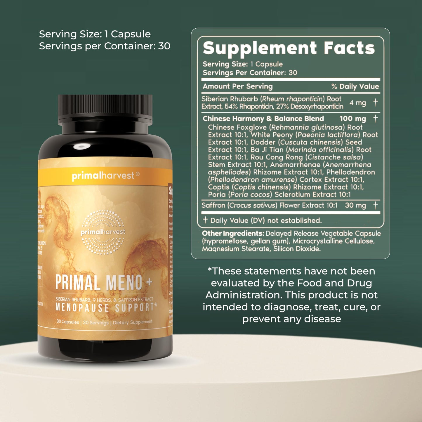 Primal Harvest Ashwagandha – Daily Vegan Supplement, Gluten & Dairy Free