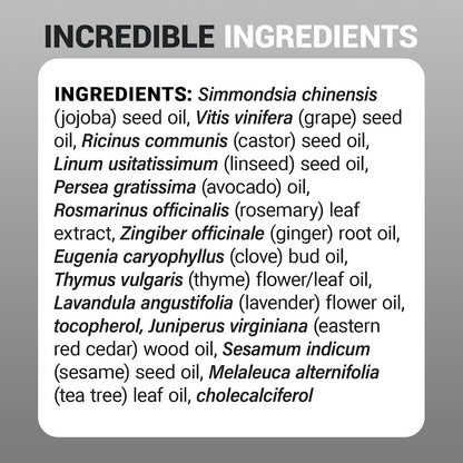 Dr. Berg Scalp & Hair Serum (Improved Formula) with Vitamin D3 & E - Clinically Tested, Paraben- and Sulfate-Free Hair Oil for Women & Men - Includes Rosemary Oil, Castor Oil & Jojoba Oil - 2 Fl oz