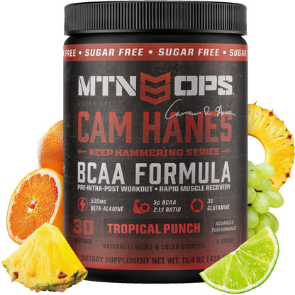 MTN OPS BCAA Powder for Muscle Recovery, Strawberry Dragonfruit
