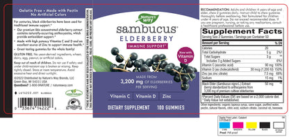 Nature's Way Sambucus Elderberry Gummies - Immune Support Supplement for Kids