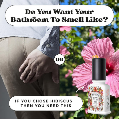 Poo-Pourri Before-You-Go Toilet Spray, Tropical Hibiscus, 2 Fl Oz - Hibiscus, Apricot and Citrus