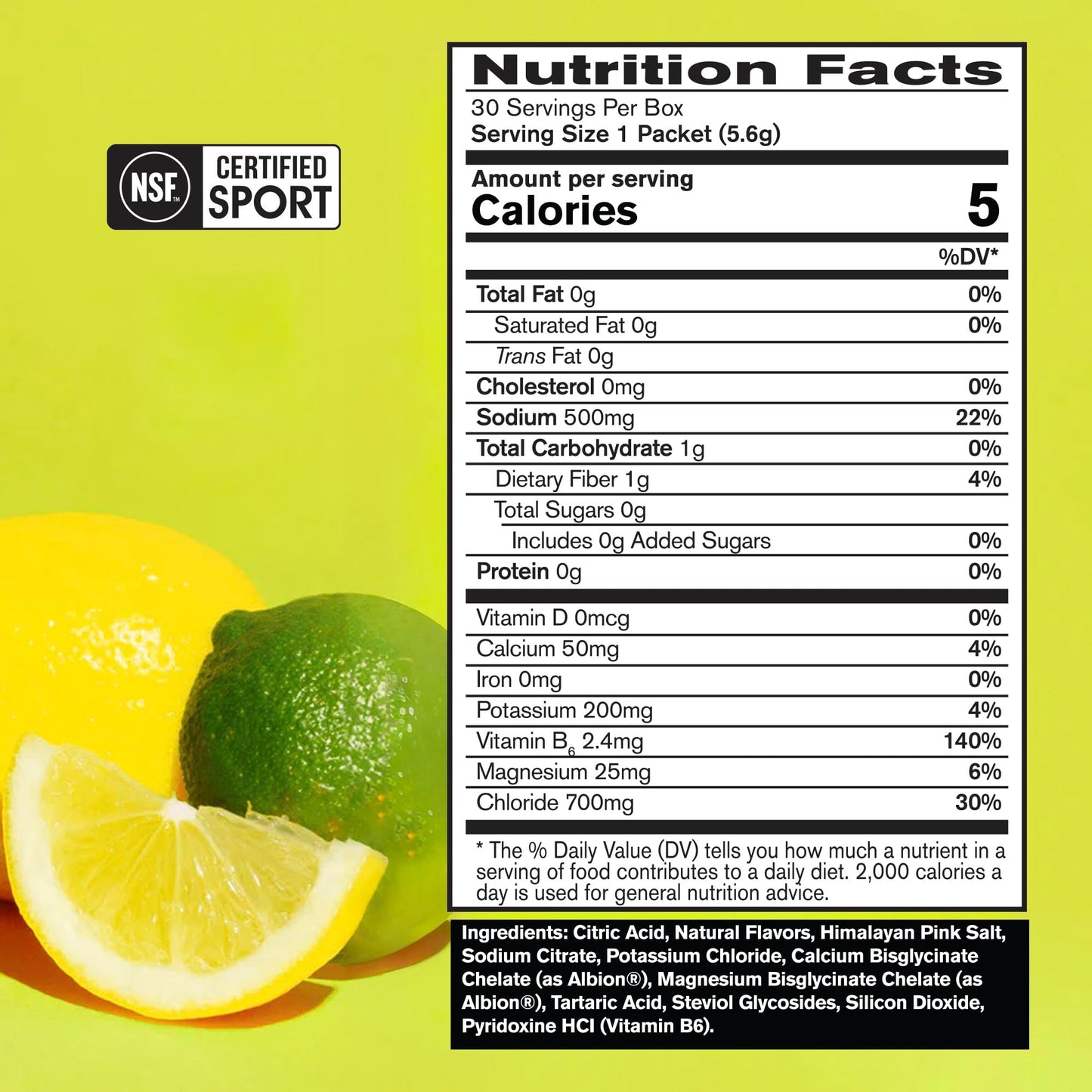 BARE PERFORMANCE NUTRITION BPN Electrolytes Hydration Drink Mix | Sugar Free Electrolyte Powder | 500mg Sodium per Serving | Naturally Sweetened | Lemon Lime, 50 Servings | Zero Sugar, 500mg Sodium per Serving, Naturally Sweetened