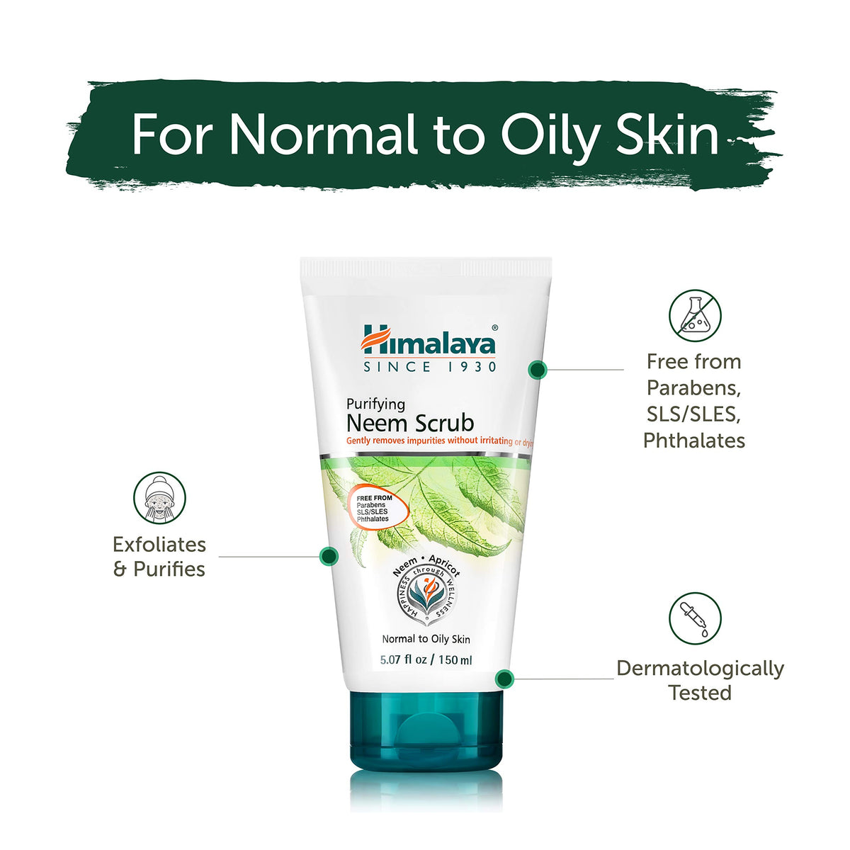 Himalaya Gentle Exfoliating Apricot Face Scrub for Deep Cleansing, 150 ml