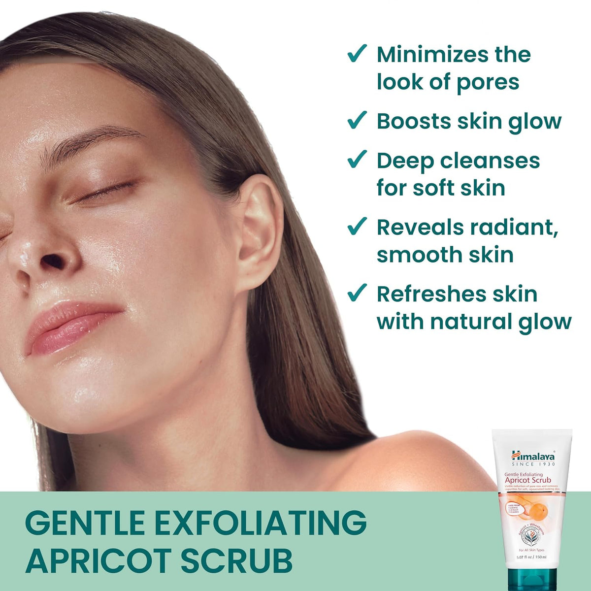 Himalaya Gentle Exfoliating Apricot Face Scrub for Deep Cleansing, 150 ml