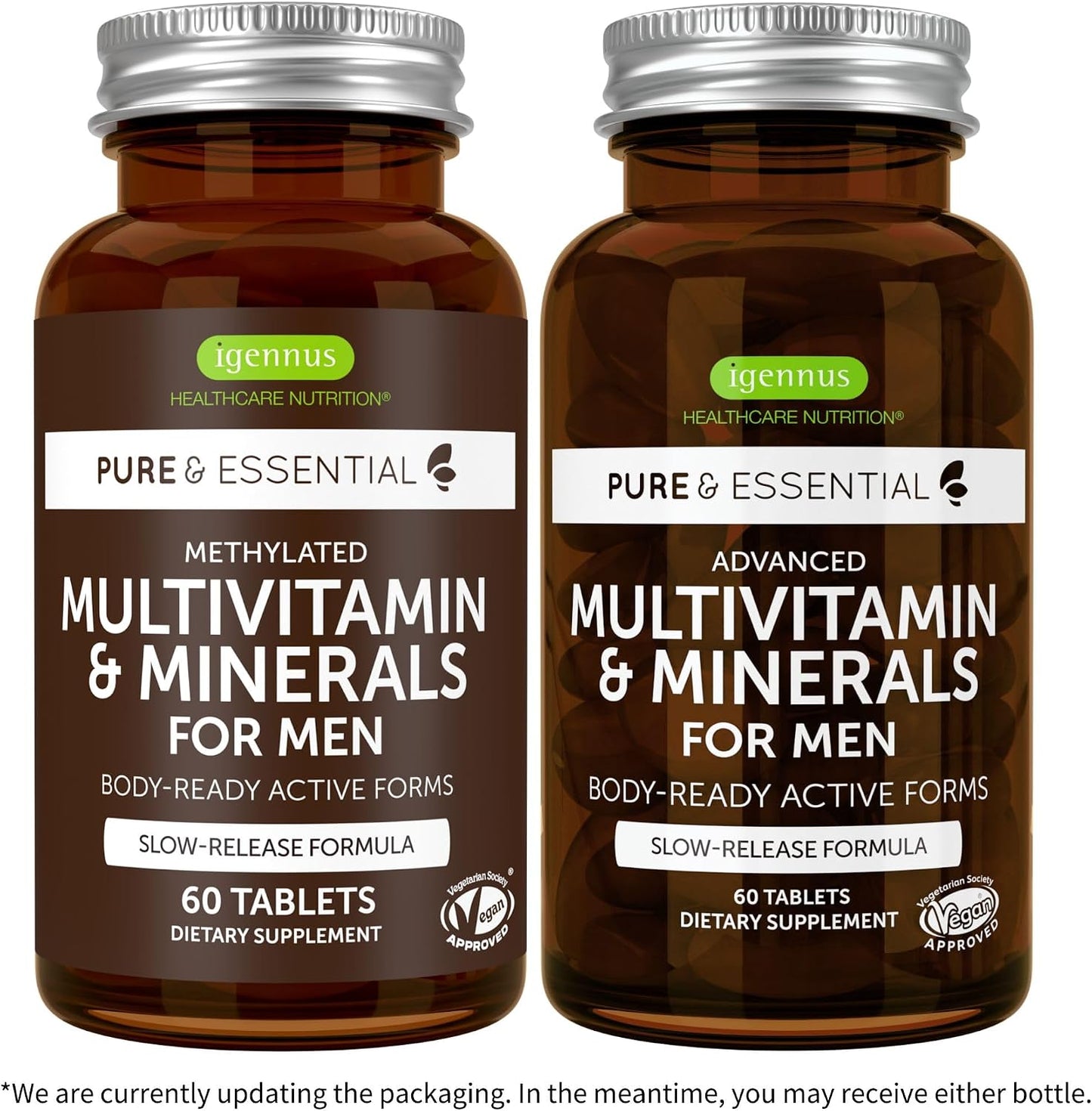 Neurobalance + Multivitamin & Minerals for Men Vegan Bundle, High Absorption Zinc, Magnesium & B6 Supplement + Sustained Release Multivitamin by Igennus