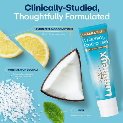Lumineux Teeth Whitening Toothpaste, Peroxide Free, 3.75 oz, 2 Pack