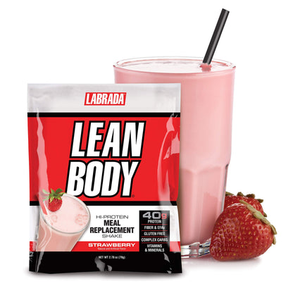 Lean Body All-In-One Strawberry Meal Replacement Shake. 40g Protein Whey Blend