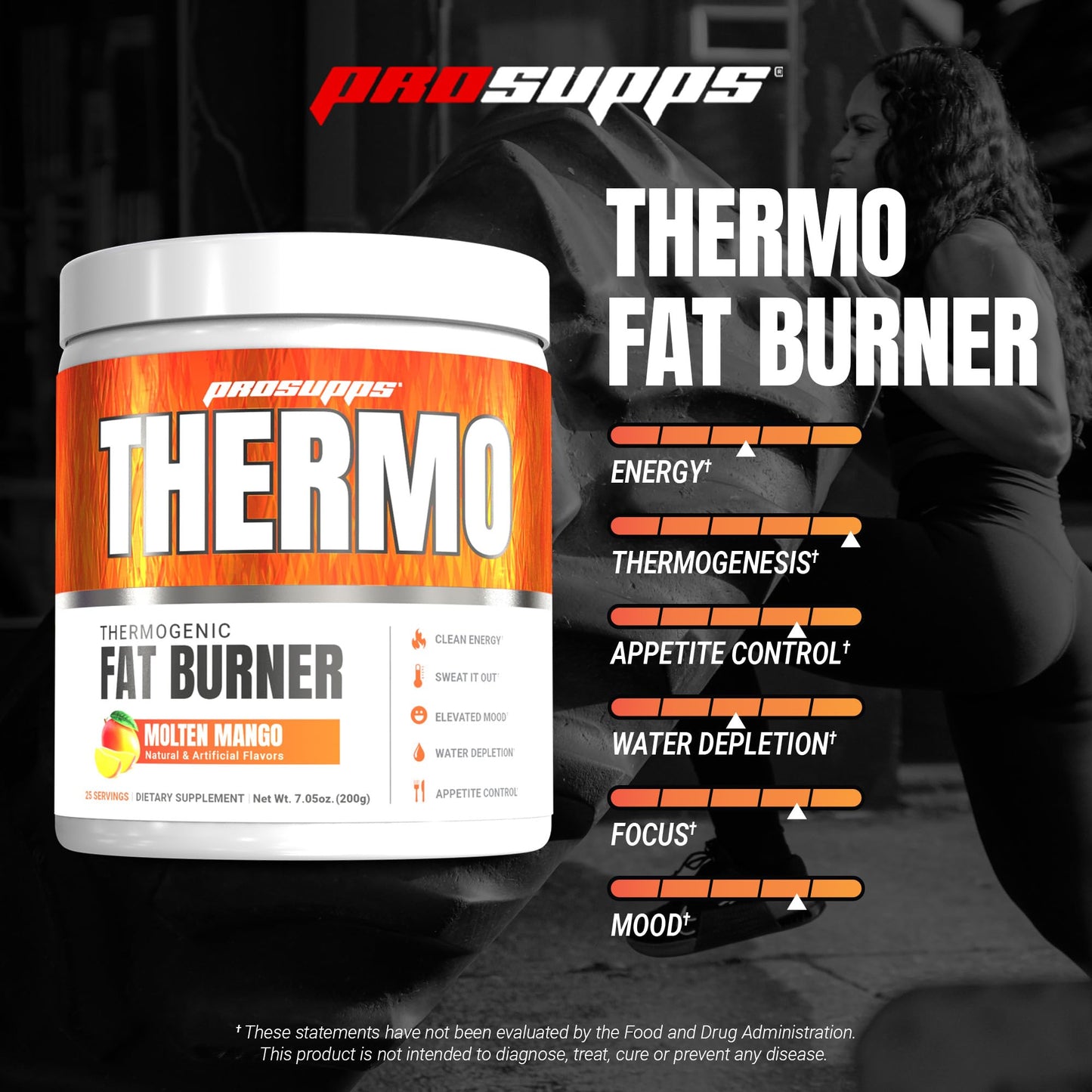 ProSupps Thermogenic Fat Burner Powder, Spicy Rita - Weight Loss & Metabolism Booster Pre Workout Supplement for Women & Men - Supports Appetite Control & Boosts Energy - Gluten-Free - 25 Servings