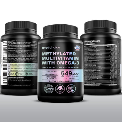 MEDCHOICE Complete 29-in-1 Methylated Multivitamin with Omega-3, 70ct