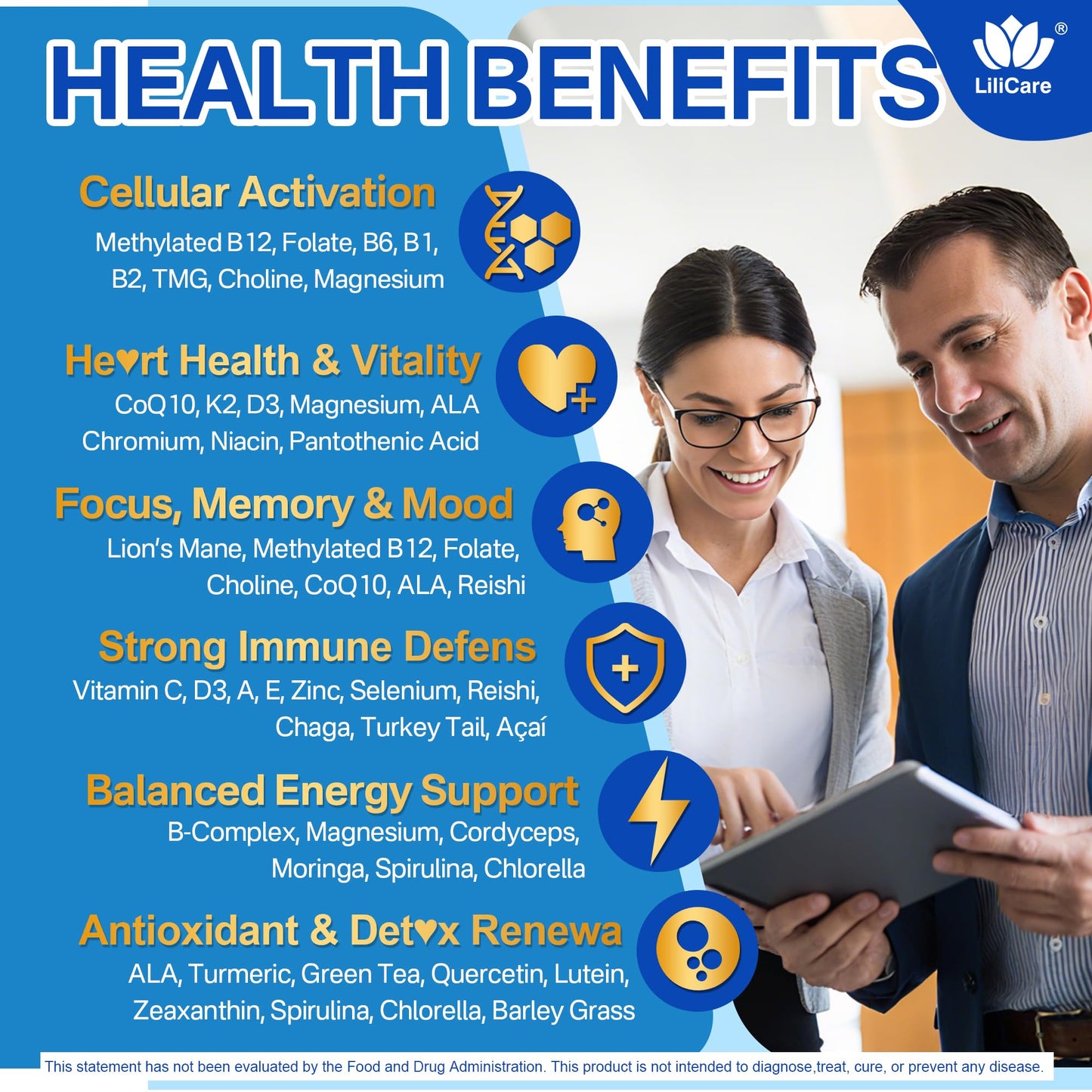 Methylated Multivitamin for Men & Women Gummies + Greens & Mushroom Blend, Methylfolate & B12, TMG, Choline, Daily Vitamin A, C, D3K2, E, B Complex, Coq10, ALA for Overall Wellness, Sugar Free, 60 Cts
